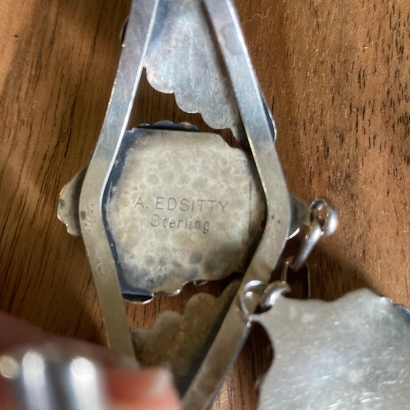 Large Navajo Pink Shell Cuff Bracelet Ring Combo pink conch vintage slave - Picture 8 of 11